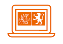 Bild Laptop mit Logo des Landkreis Ravensburg 