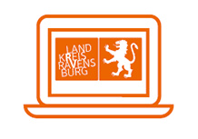 Bild Laptop mit Logo des Landkreis Ravensburg Bild Laptop mit Logo des Landkreis Ravensburg
